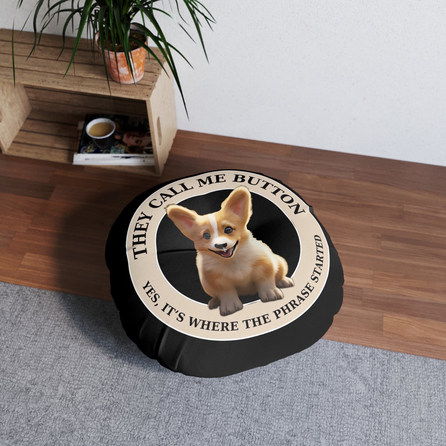 Cute as a Button - Floor Pillow
