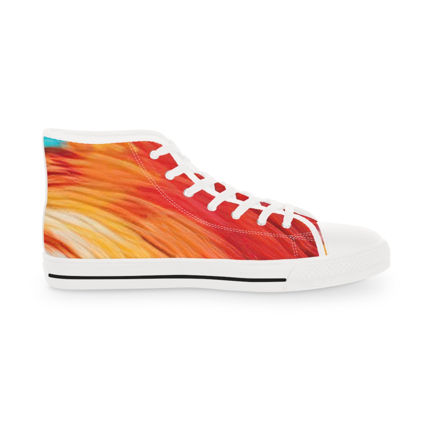 Peekaboo Corgi Vibrant Artistic Men's High Top Casual Canvas Sneakers