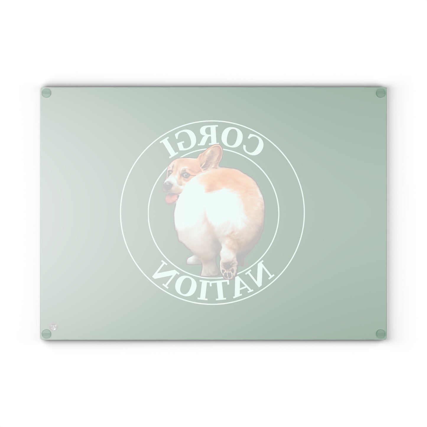 Corgi Nation - Glass Cutting Board