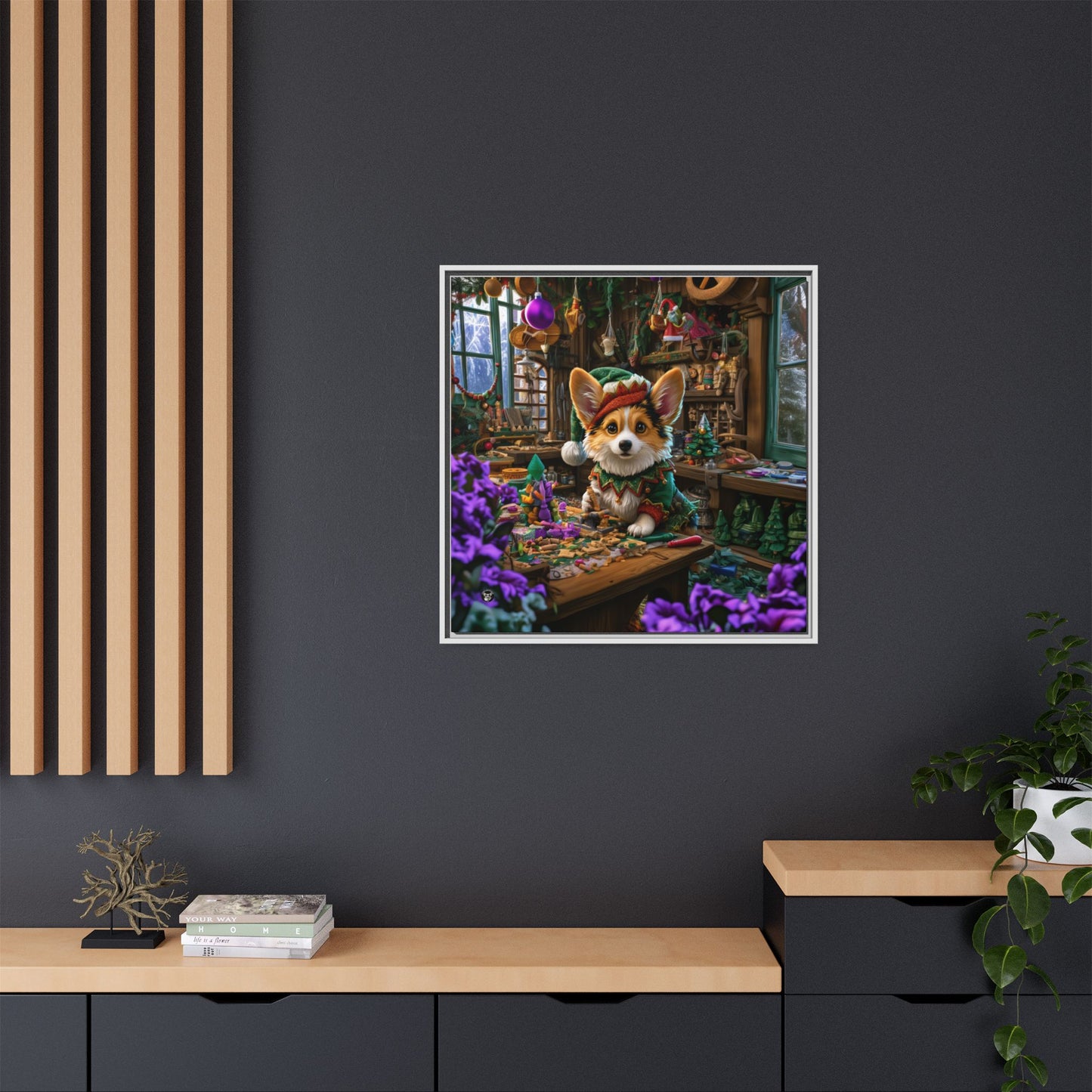 Santa's Little Helper on Canvas