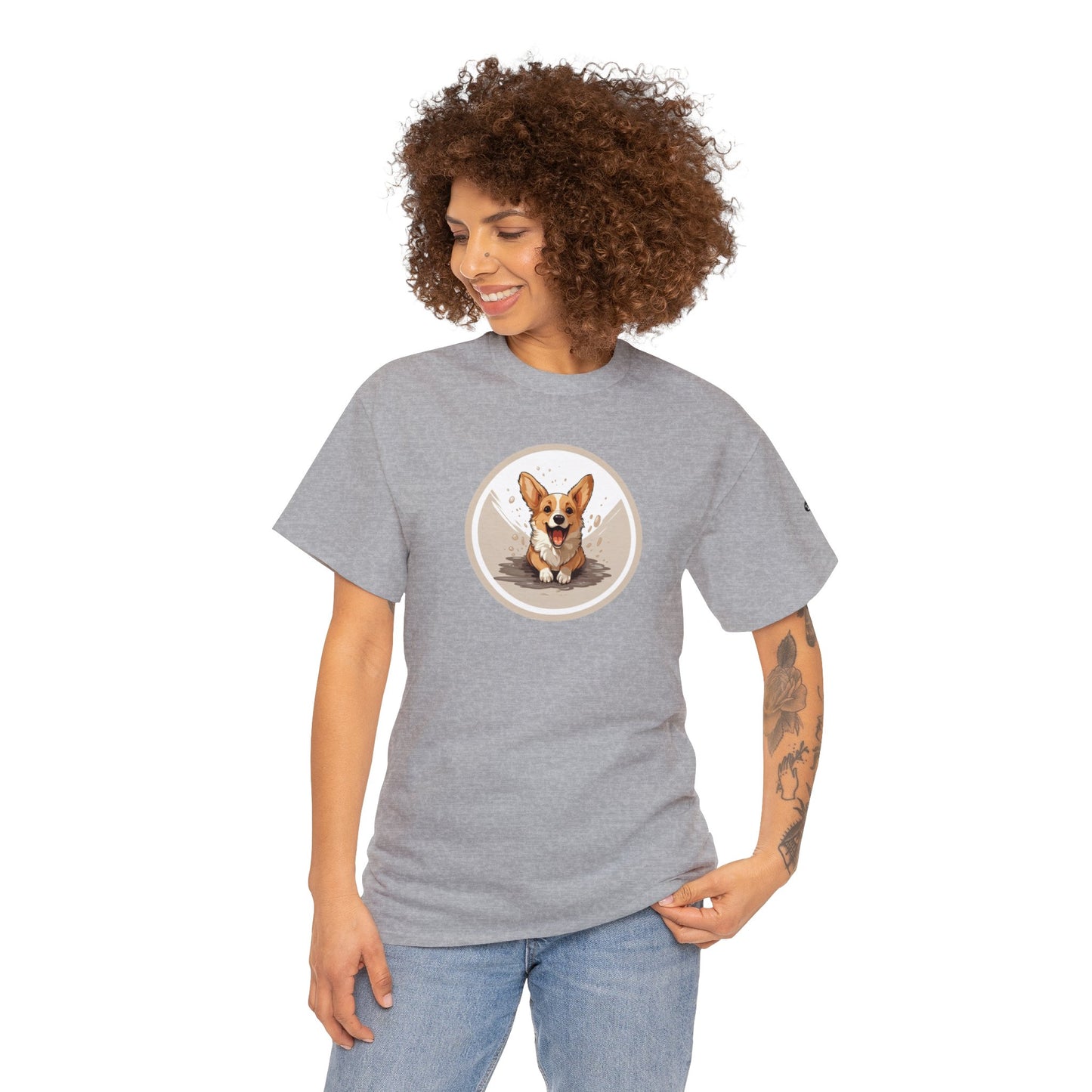 Corgi Cuteness - Unisex Heavy Cotton Tee
