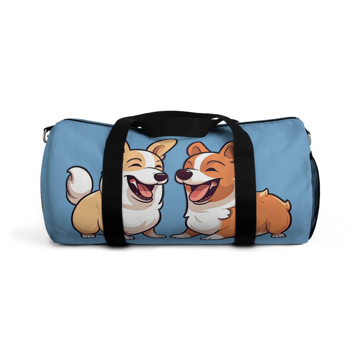 Corgi Best Mates Duffel Bag - Fun Blue Corgi Travel Gym Bag