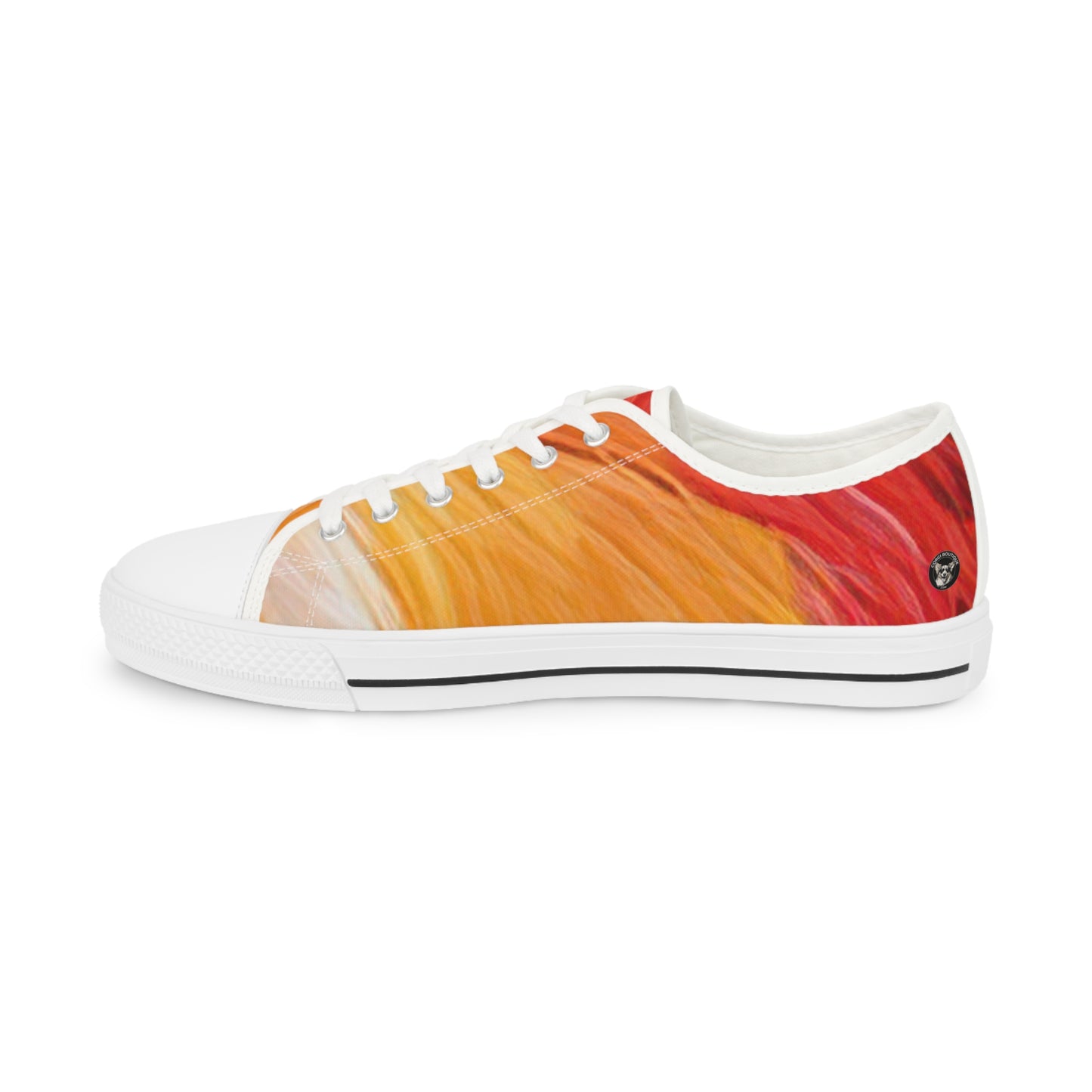Peekaboo Corgi Vibrant Artistic Men's Low Top Casual Canvas Sneakers