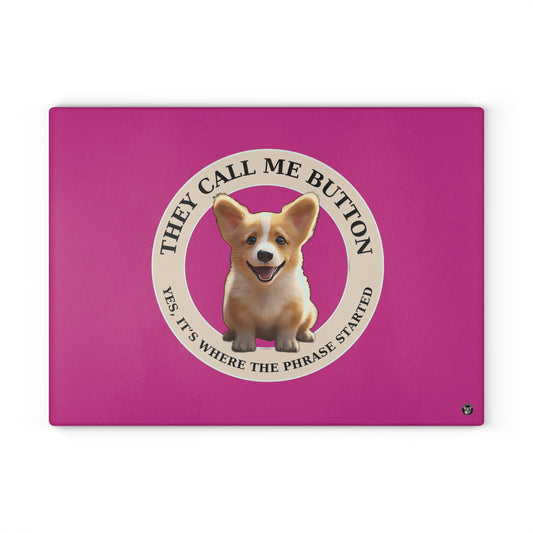 Cute as a Button - Glass Cutting Board