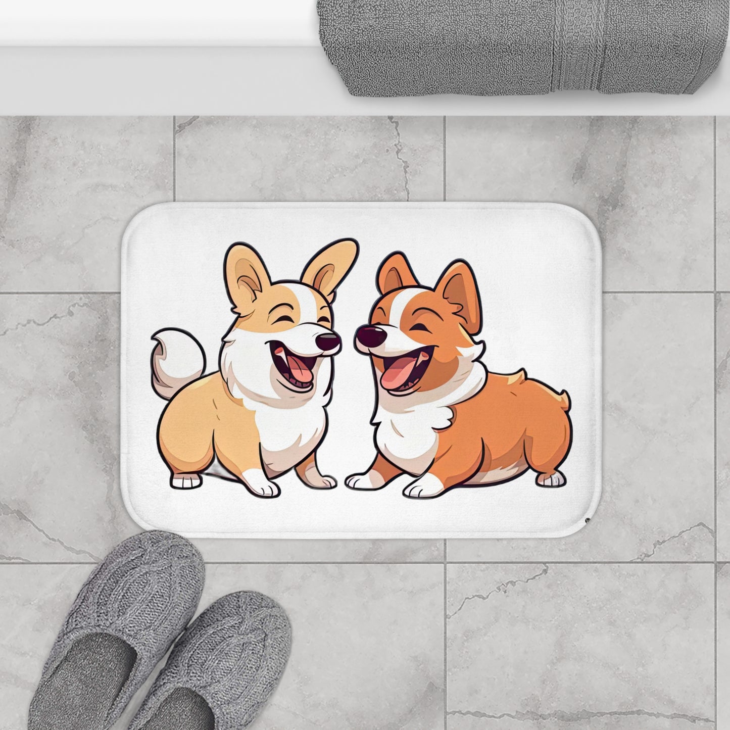 Corgi Couple - Bath Mat