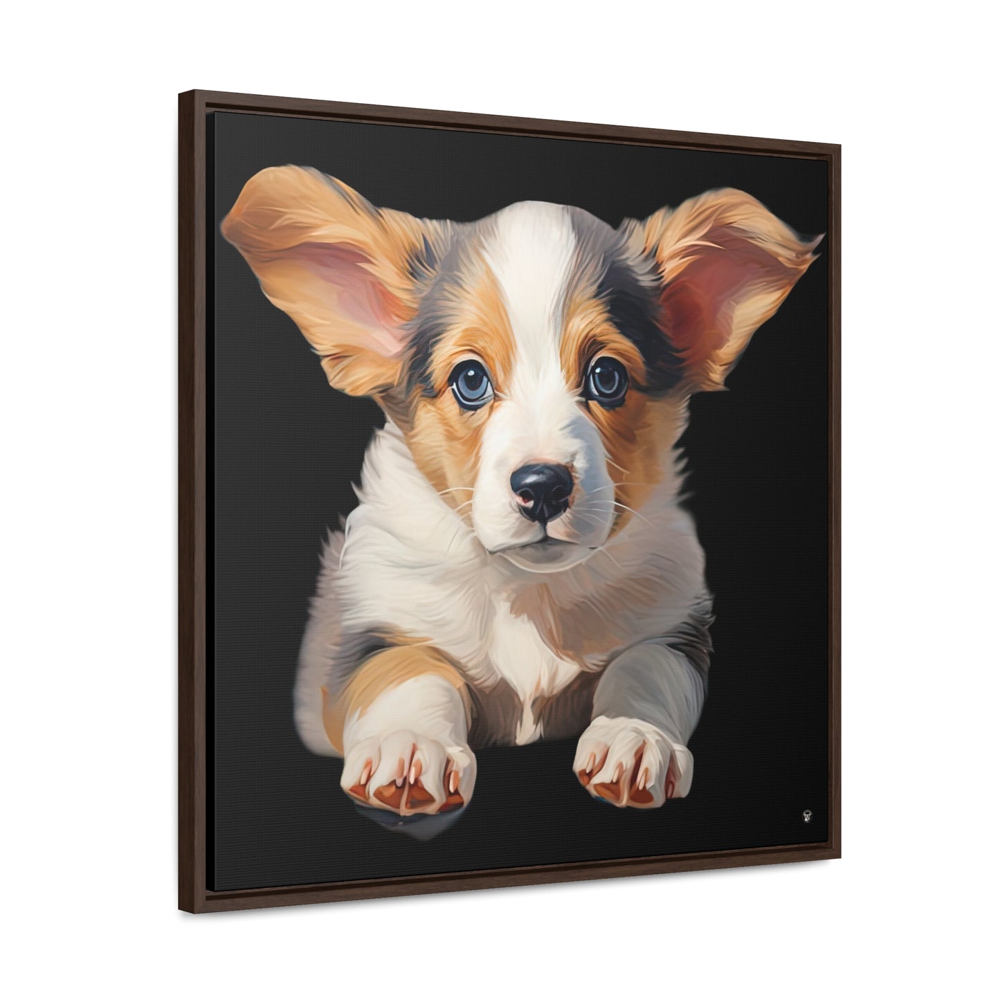 Puppy Portrait - Framed on Canvas
