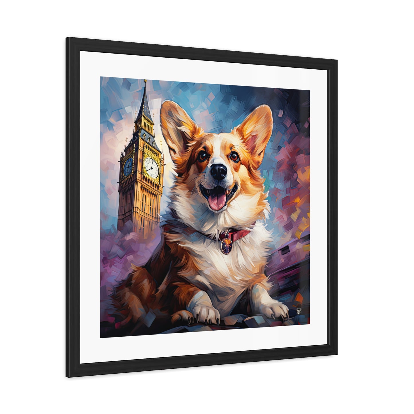 Impression encadrée Corgi & Ben