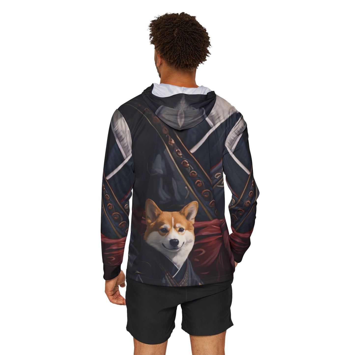 Sweat à capuche léger Ninja Corgi