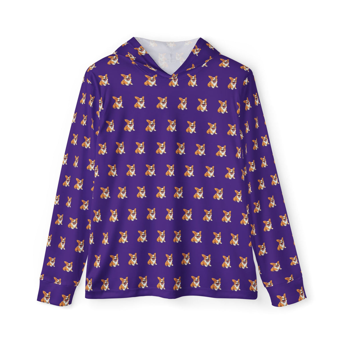 Jolly Jiggling Animated Corgi - Purple Light Hoodie