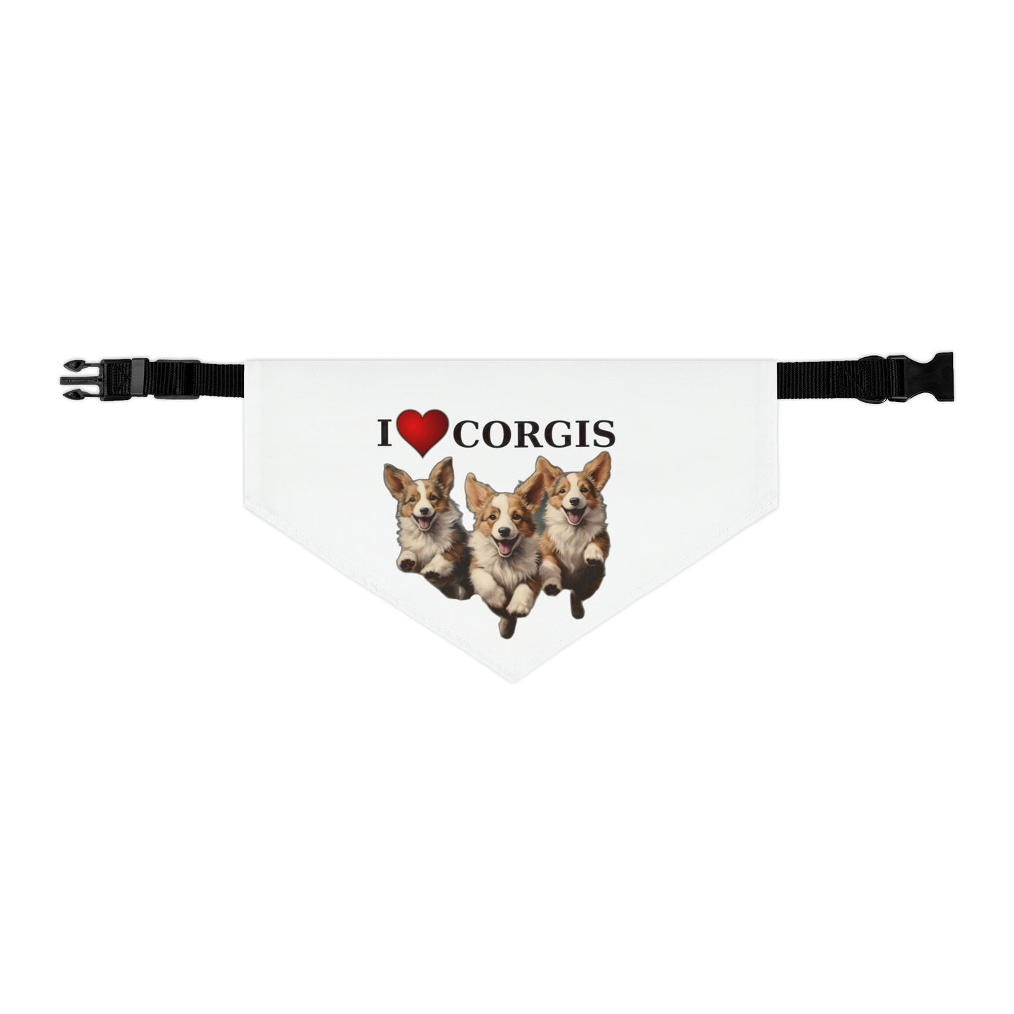 I Heart Corgis - Bandana Collar