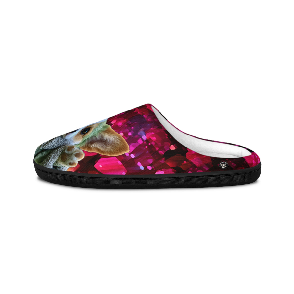 Baby Corgi Star Warrior Men's Indoor Slippers — Galaxy Glitter Clogs