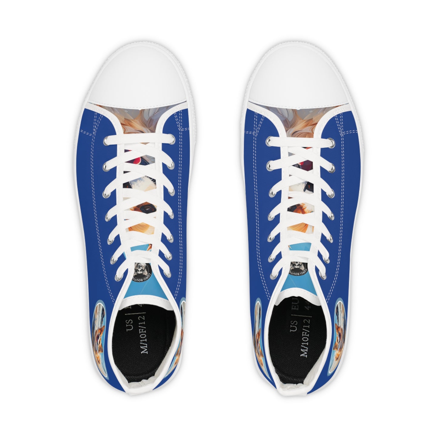 Coastal Corgi - Men's High Top Sneakers
