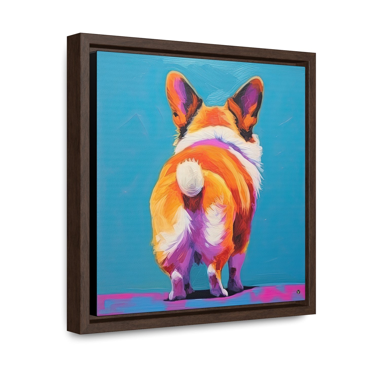 Corgi Butt - Framed on Canvas