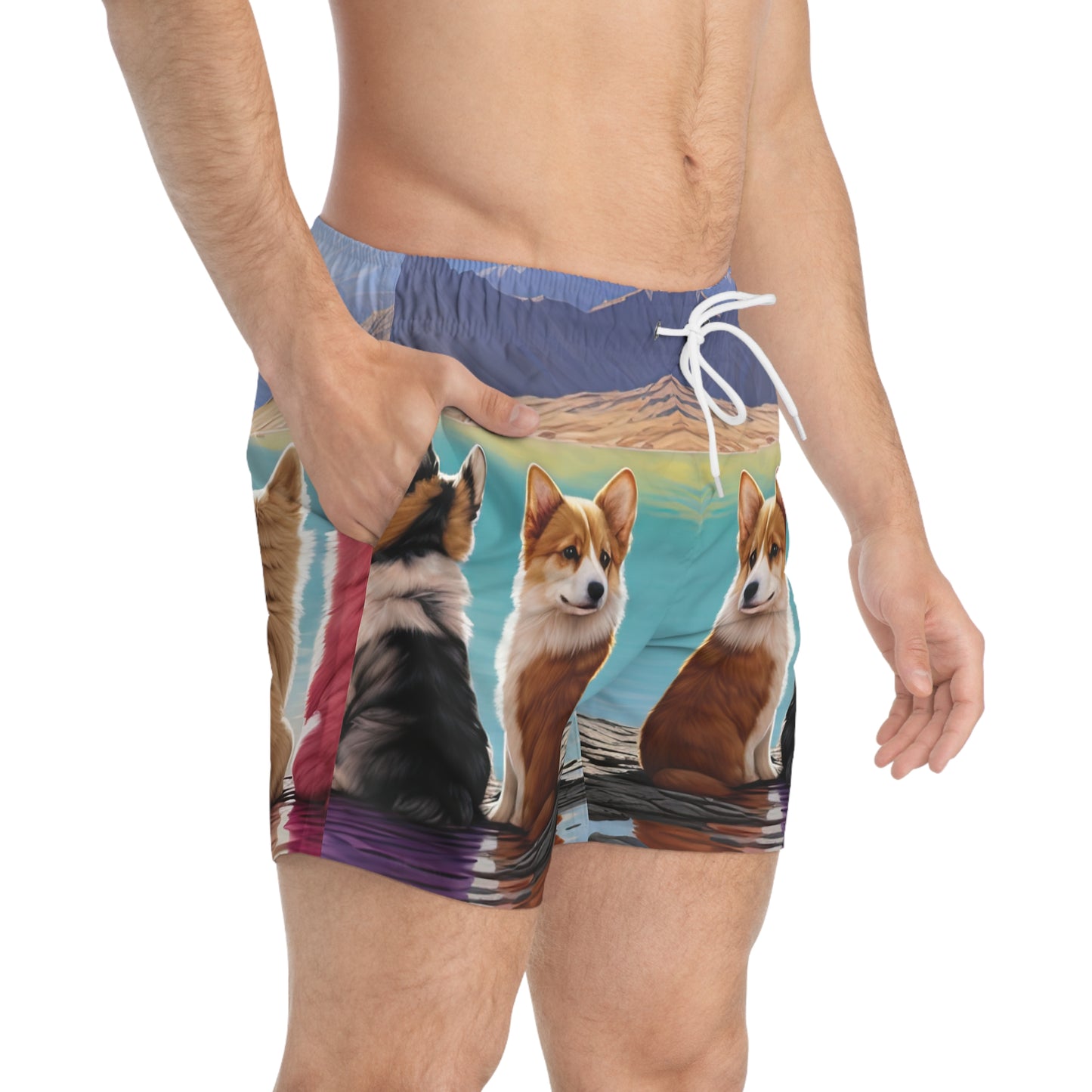 Corgi Lake Swim Trunks