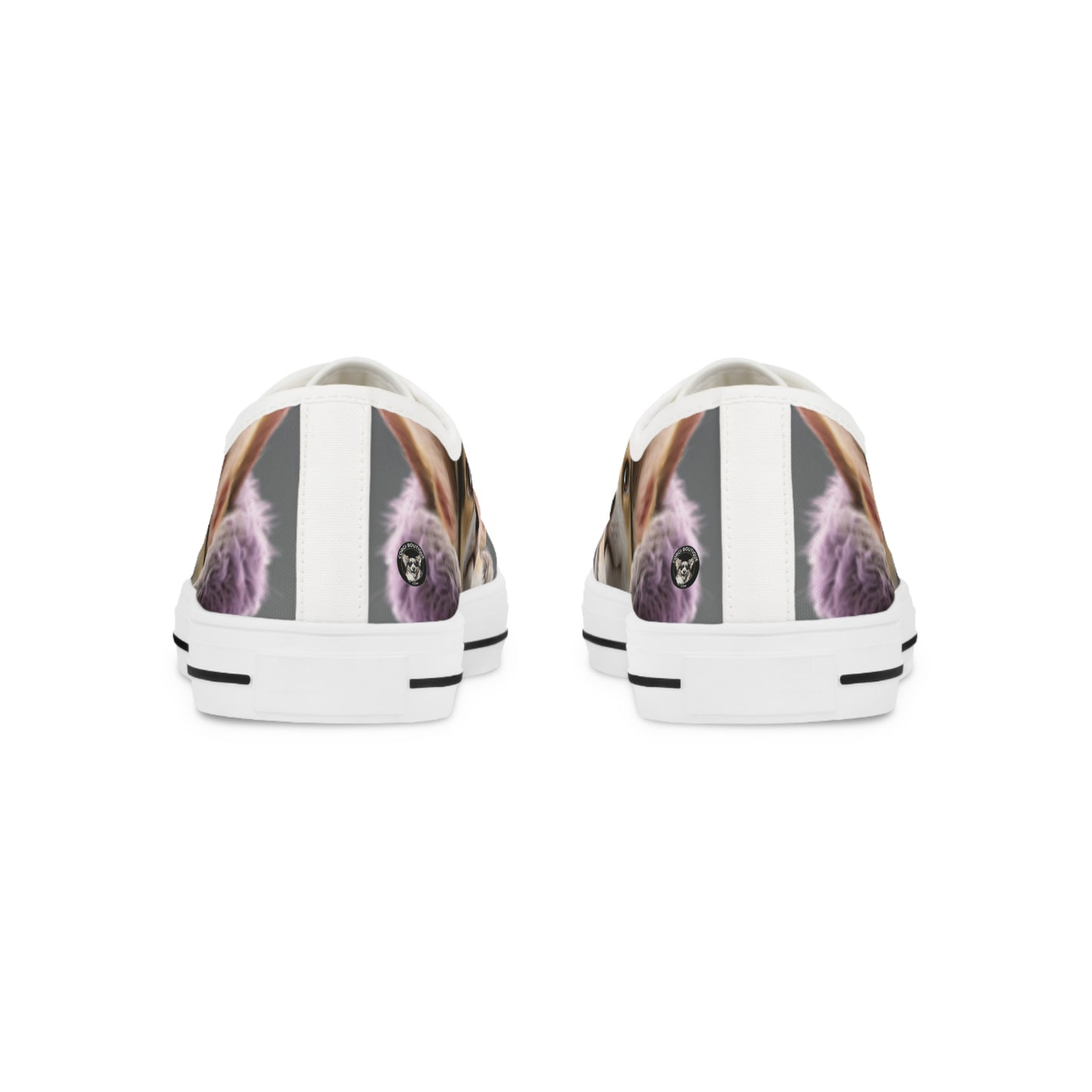 King Pup Cute Corgi Face Men's Low Top Casual Canvas Sneakers