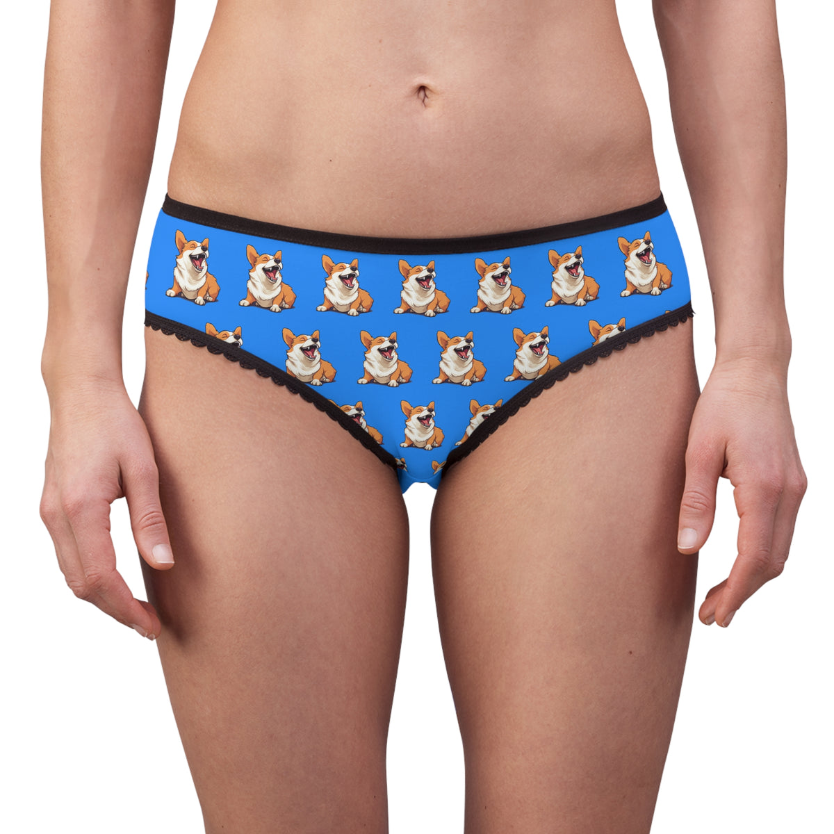 Comical Corgi All Smiles Repeater Pattern Panties! - Cute Corgi Undies