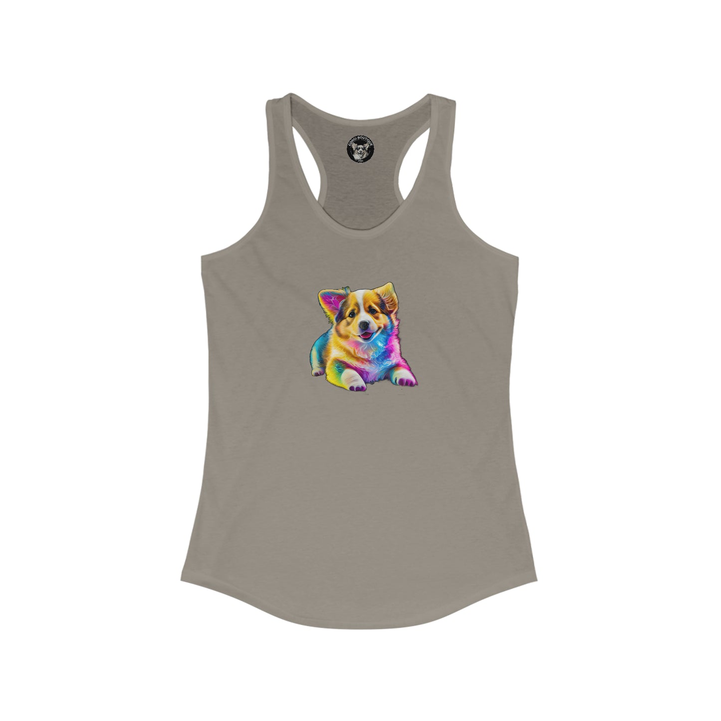 Colorful Corgi - Racerback Tank