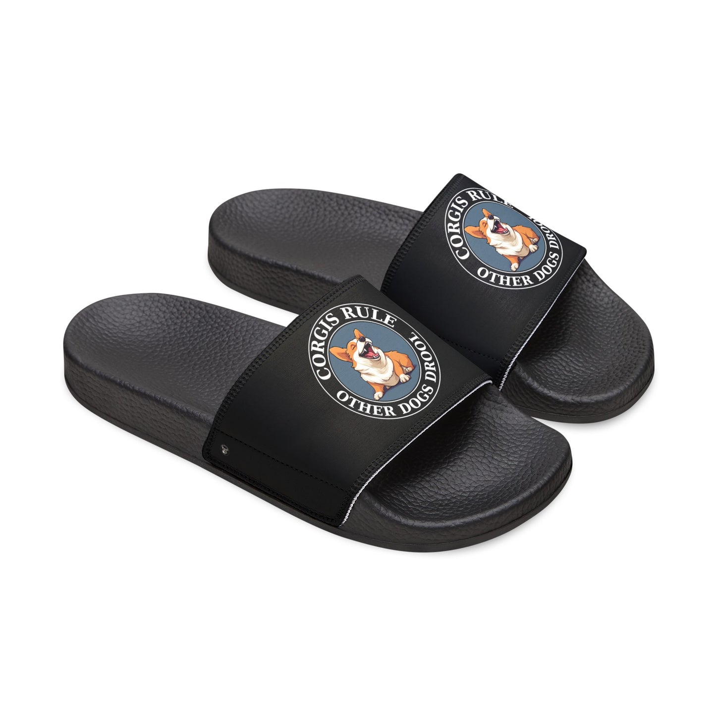 Corgis Rule...Other Dogs Drool - Men's Slide Sandals