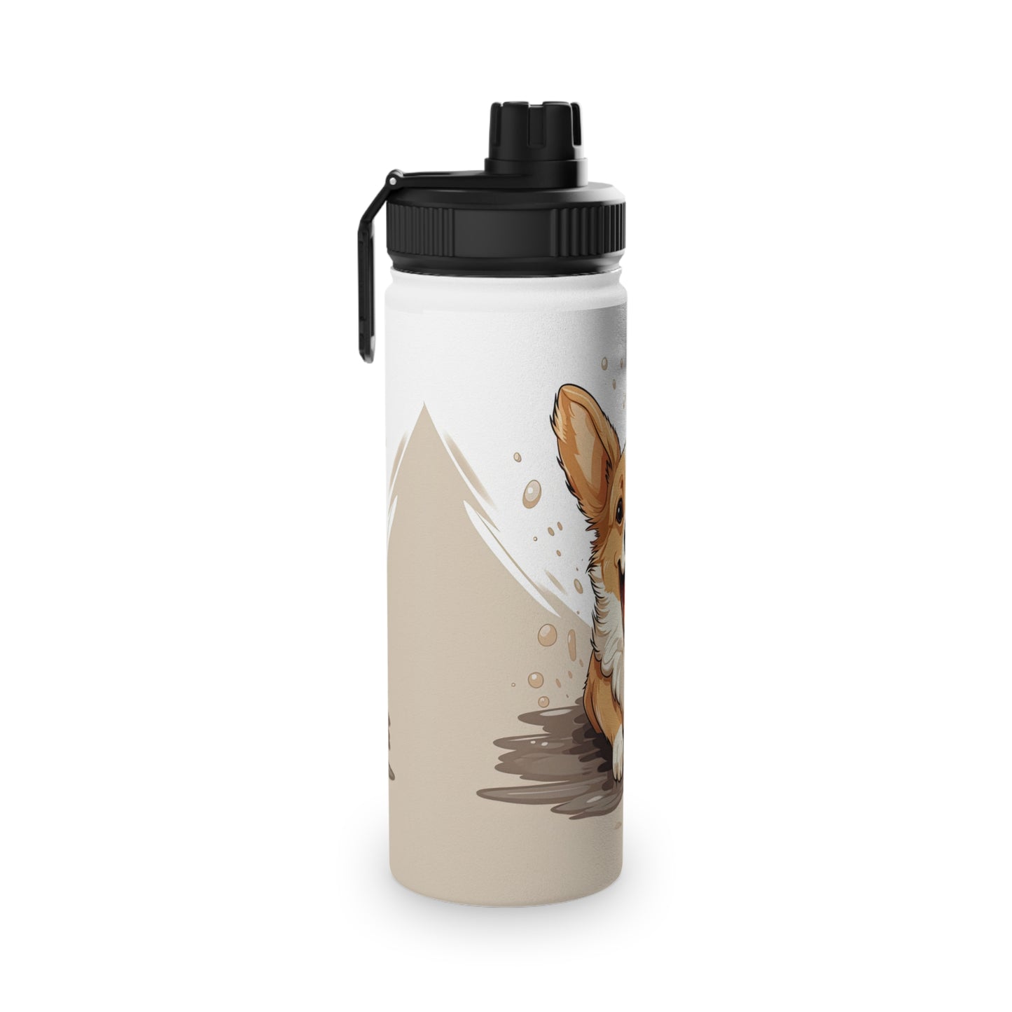 Corgi Cuteness - Water Bottle with Sport Lid
