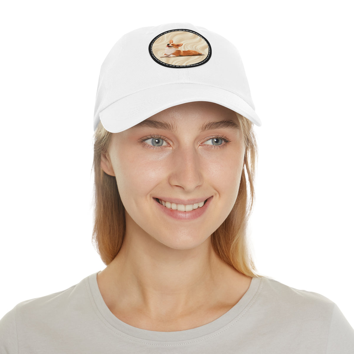 Giddy Sploot Rich Creamy Champagne Corgi Baseball Cap