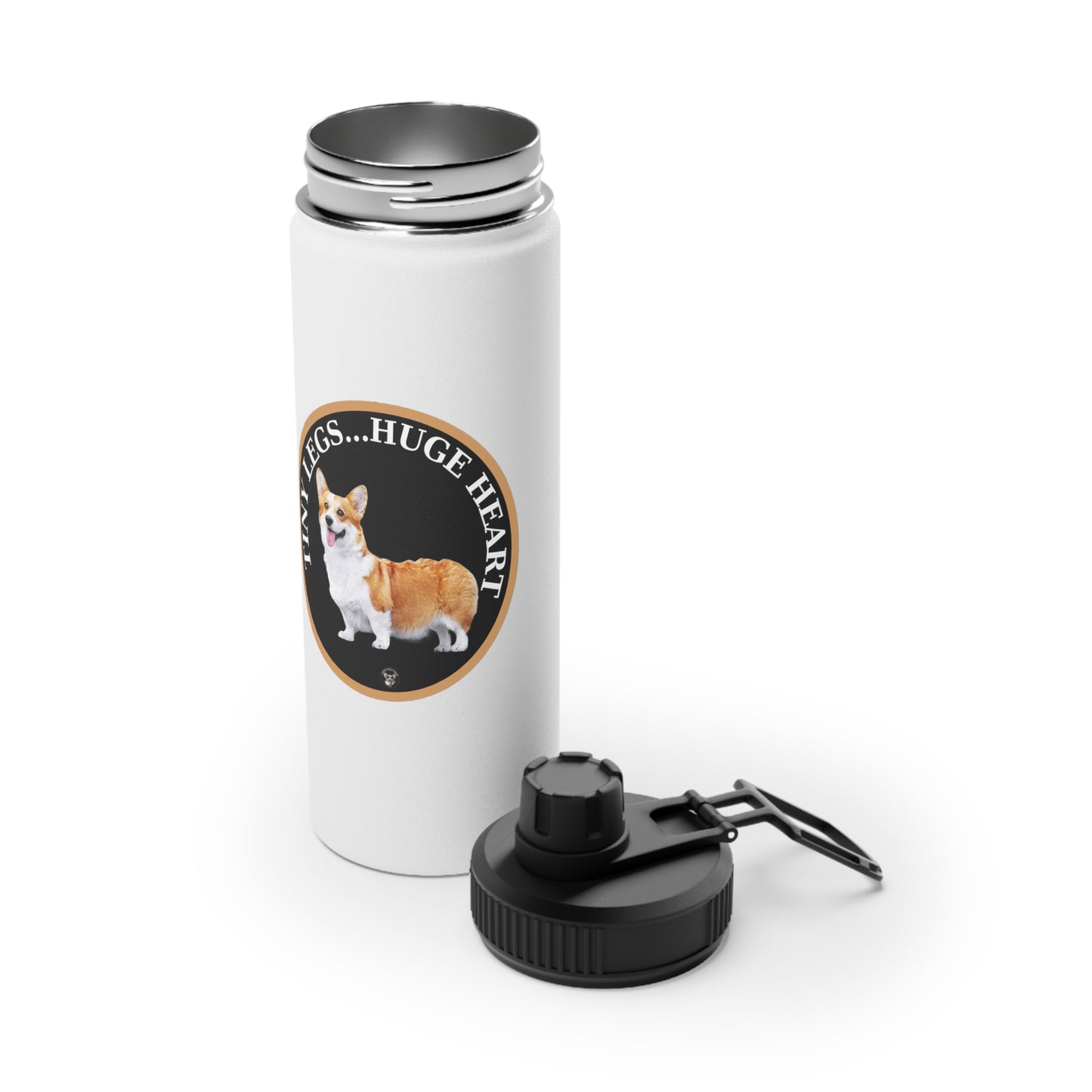 Tiny Legs...Huge Heart - Water Bottle with Sport Lid