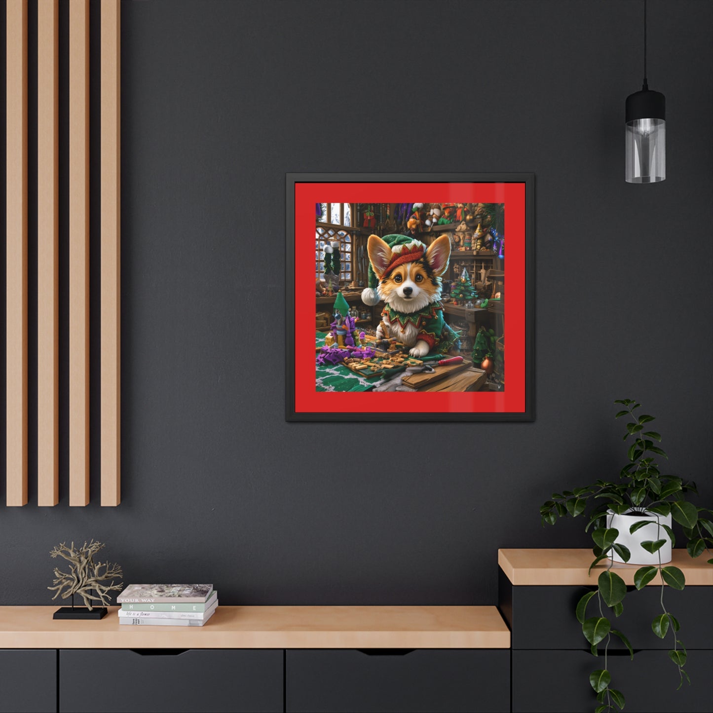 Santa's Little Helper Framed Print