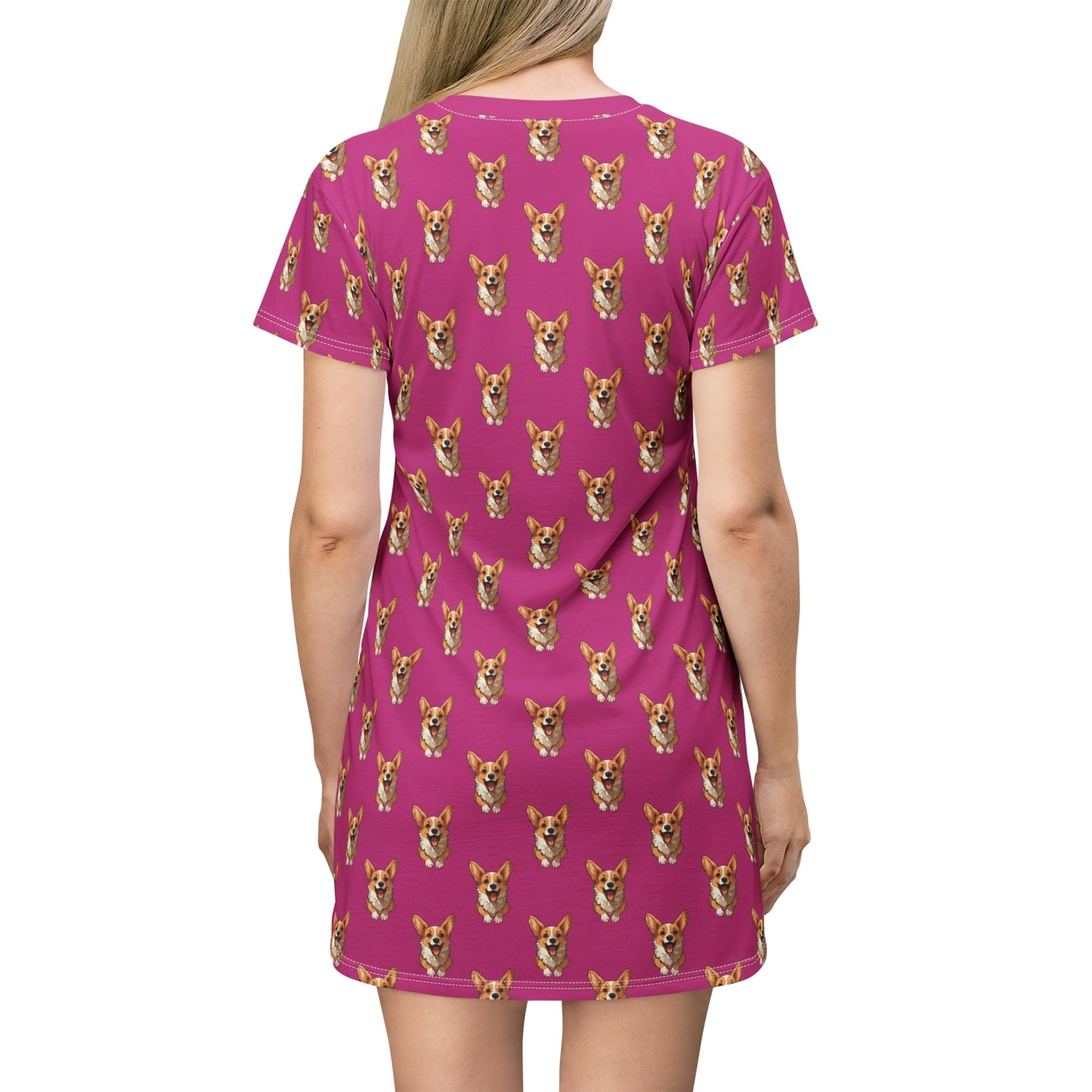 Corgi Cuteness Mosaic - T-Shirt Dress