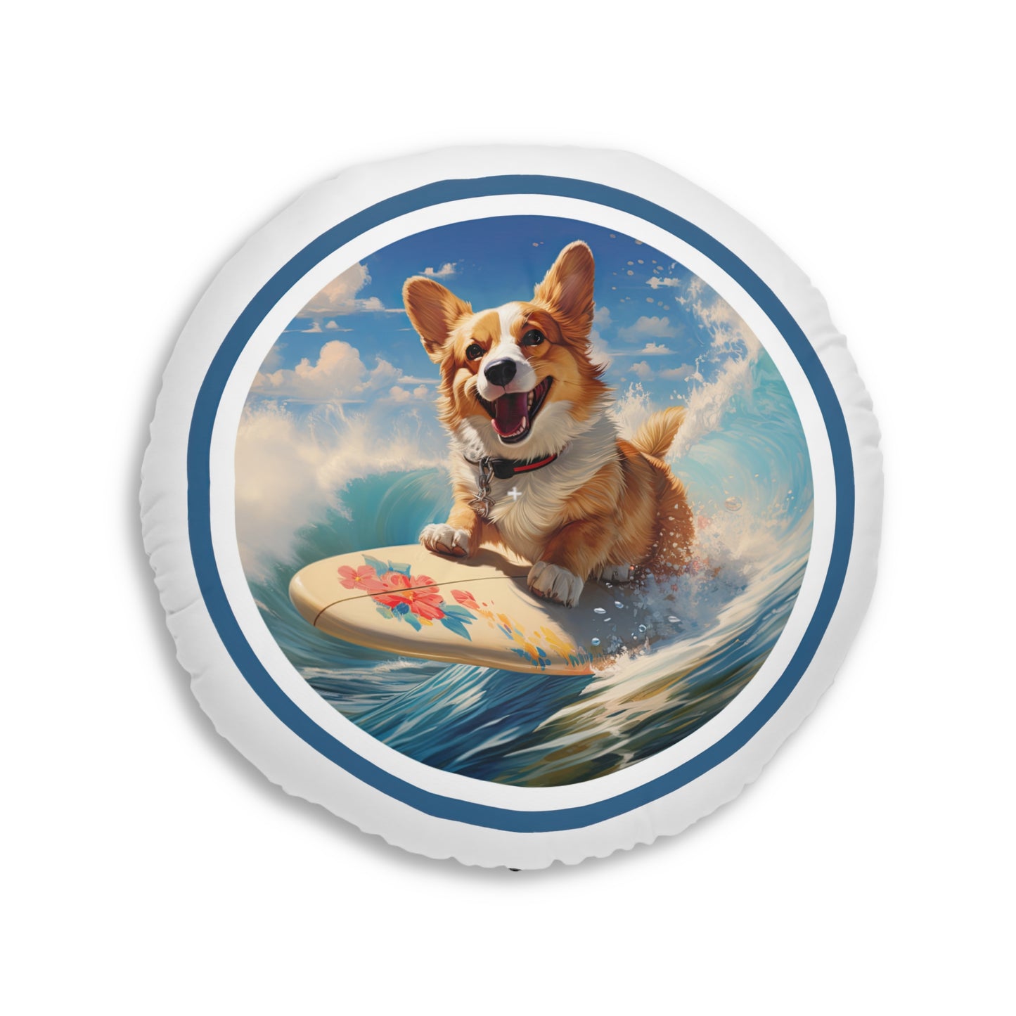 Cowabunga Corgi - Floor Pillow
