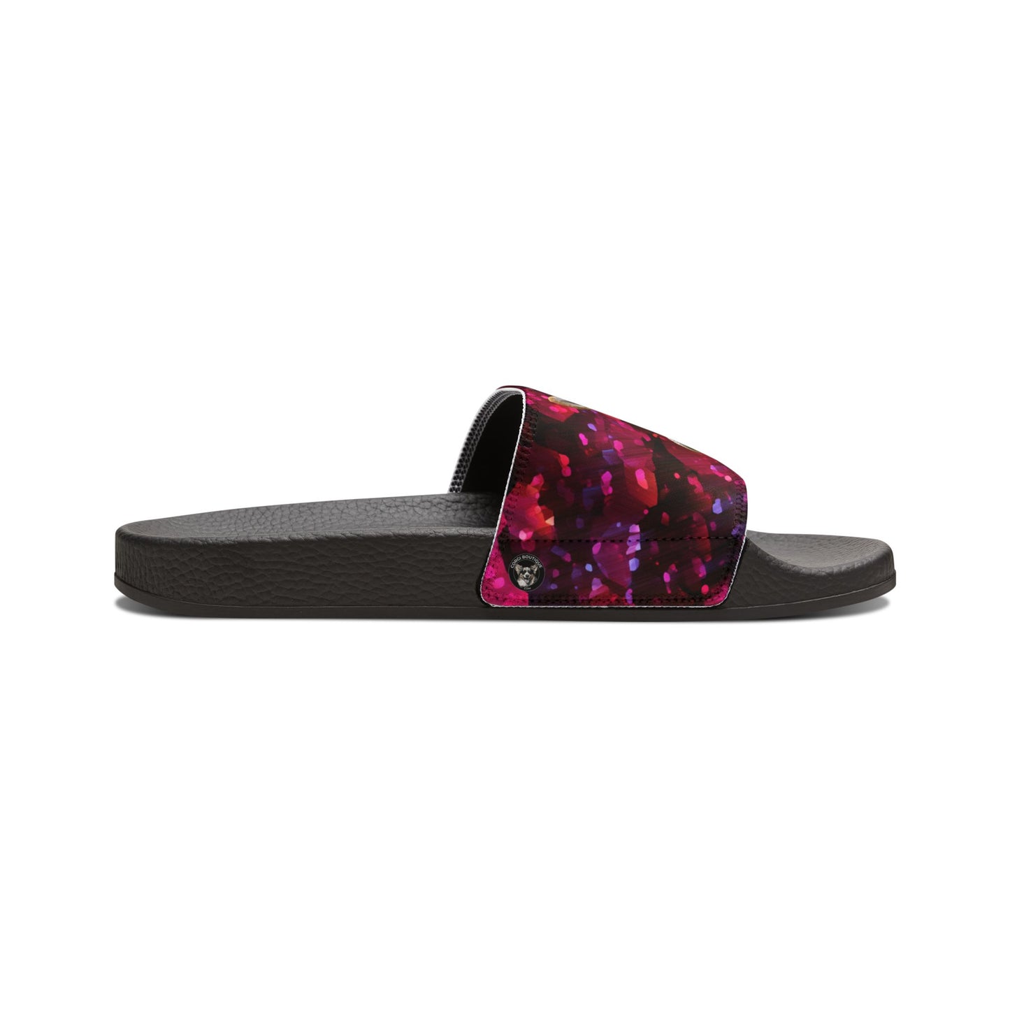 Baby Corgi Space Glitter Men's Casual Slide Sandals - May the Corgi Be With You
