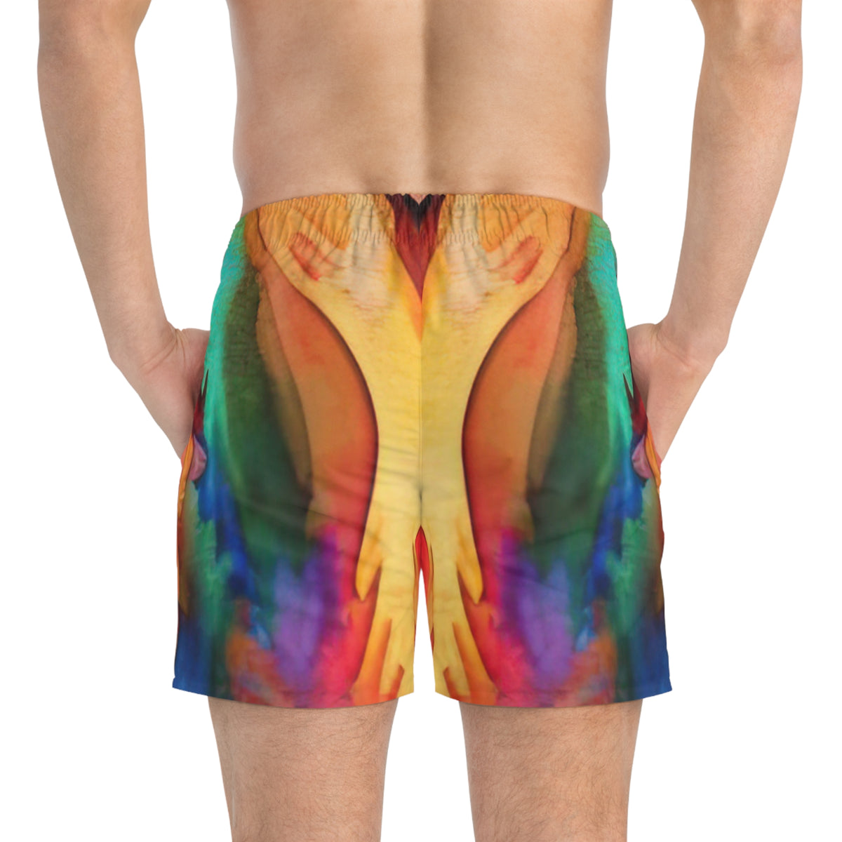 Motley Corgi Swim Trunks - Watercolor Corgi Swimsuit