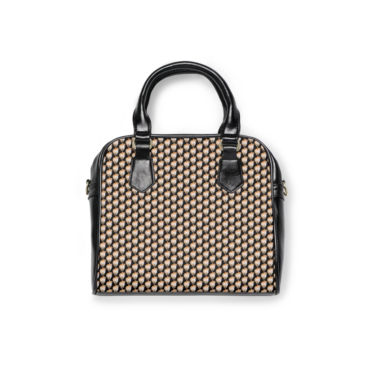 Baby Got Back Wiggle Woven Pattern Black Shoulder Handbag