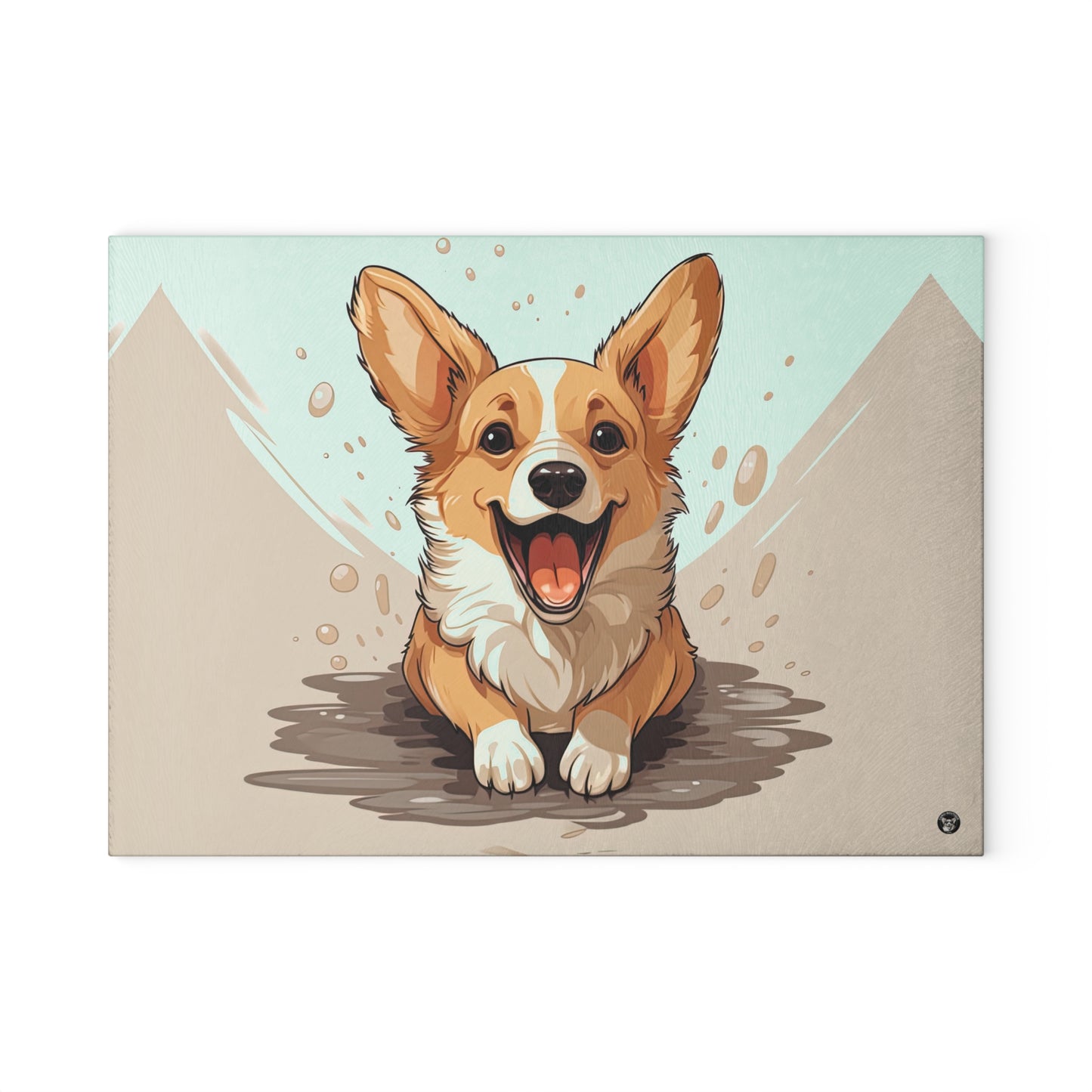 Corgi Cuteness - Glass Cutting Board