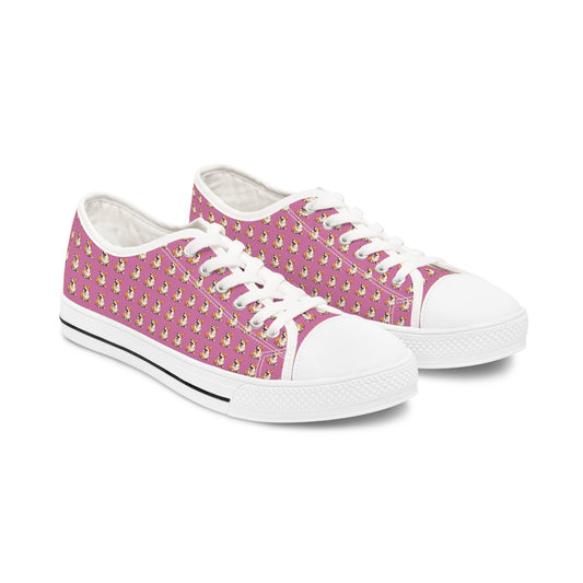 Comical Corgi Mosaic - Women's Low Top Sneakers