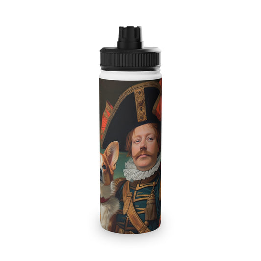 First Royal Corgi - Water Bottle with Sport Lid