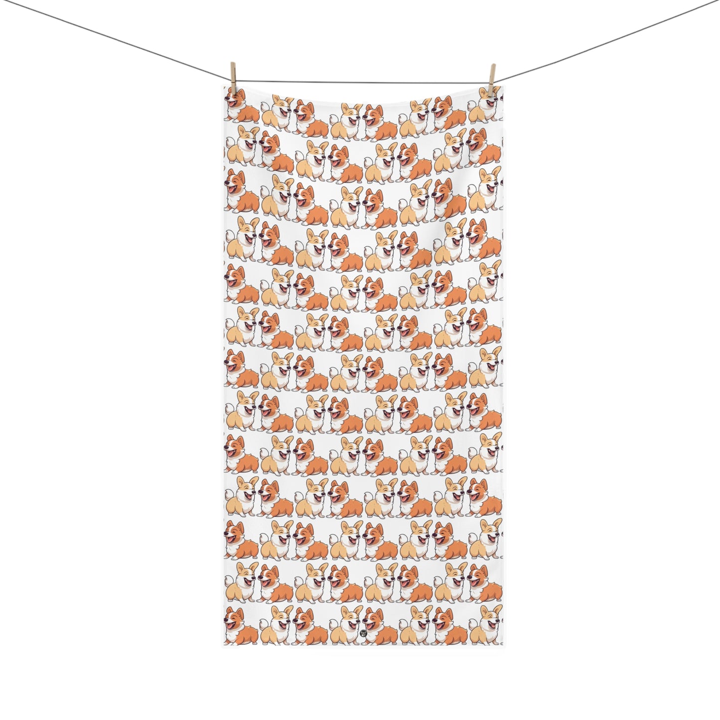 Corgi Couple Mosaic - Bath Towel