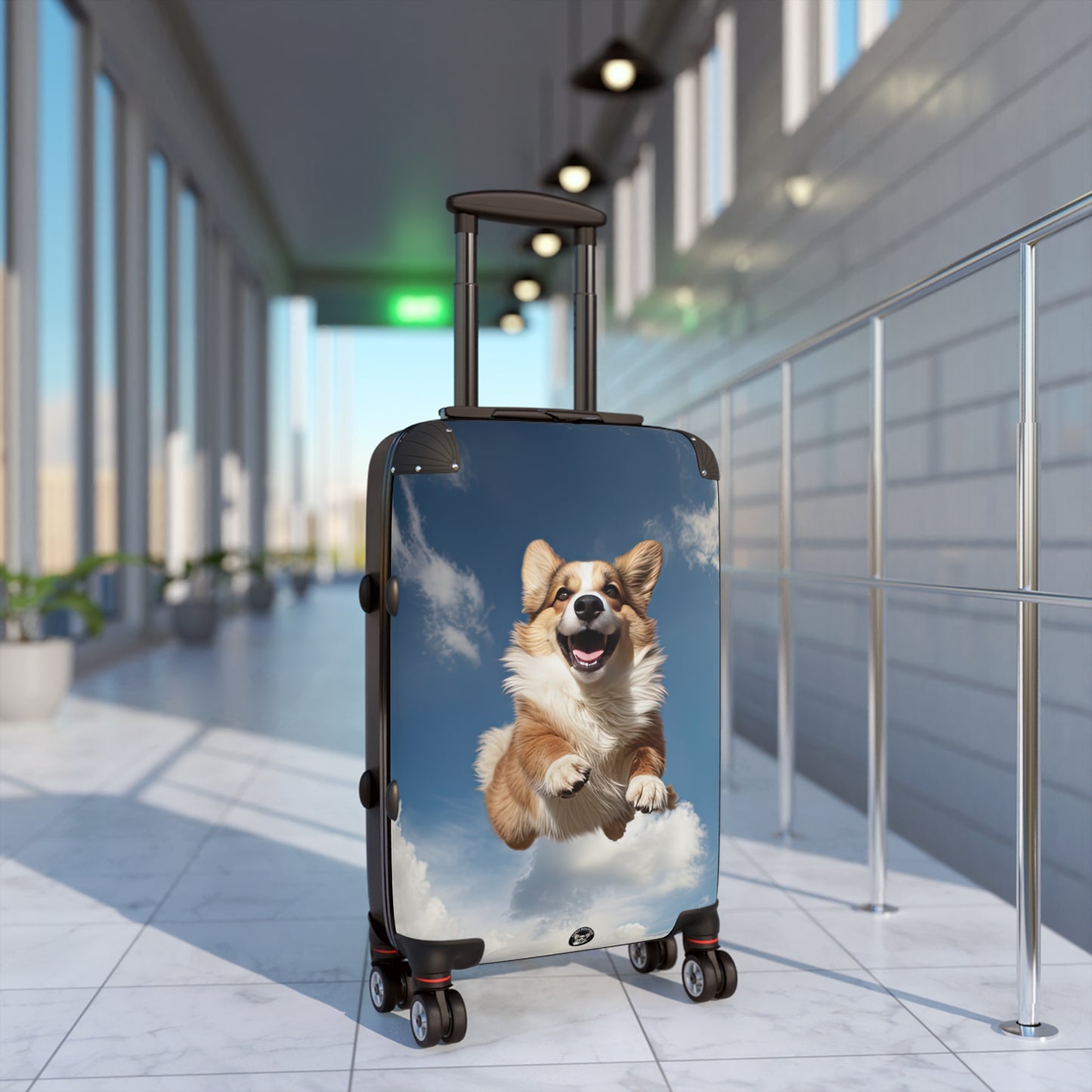 Super Corgi In The Sky Travel Suitcases – Flying Corgi Rolling Luggage