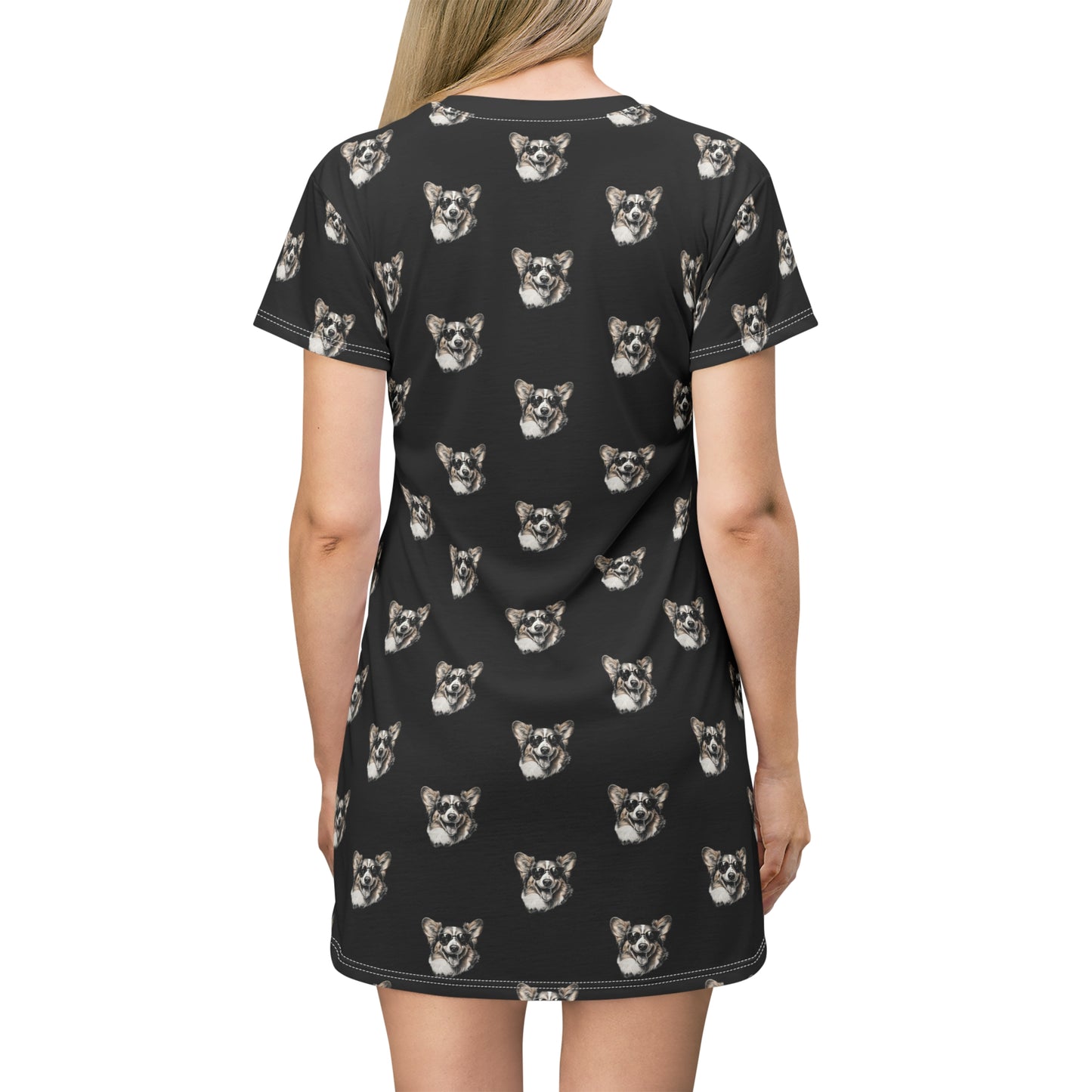 Corgi Cool Mosaic - T-Shirt Dress