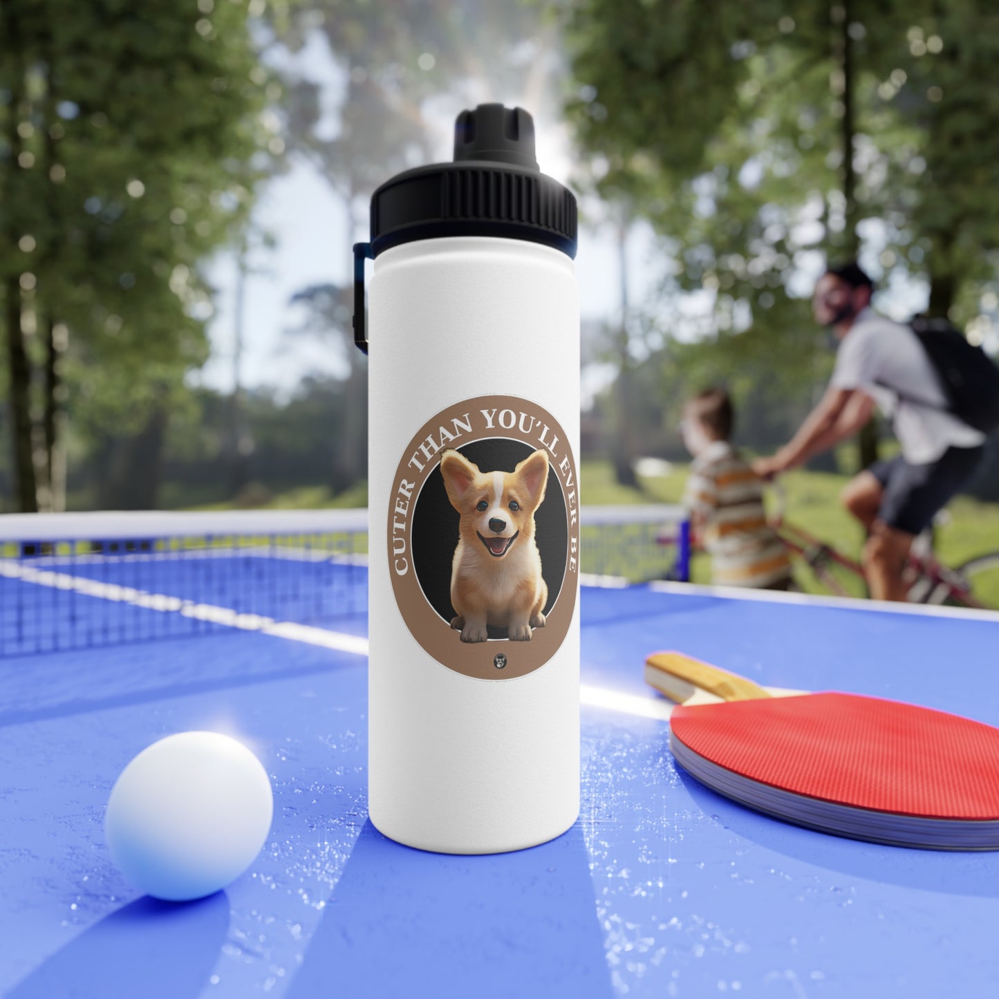 Cuter Than You - Water Bottle with Sport Lid