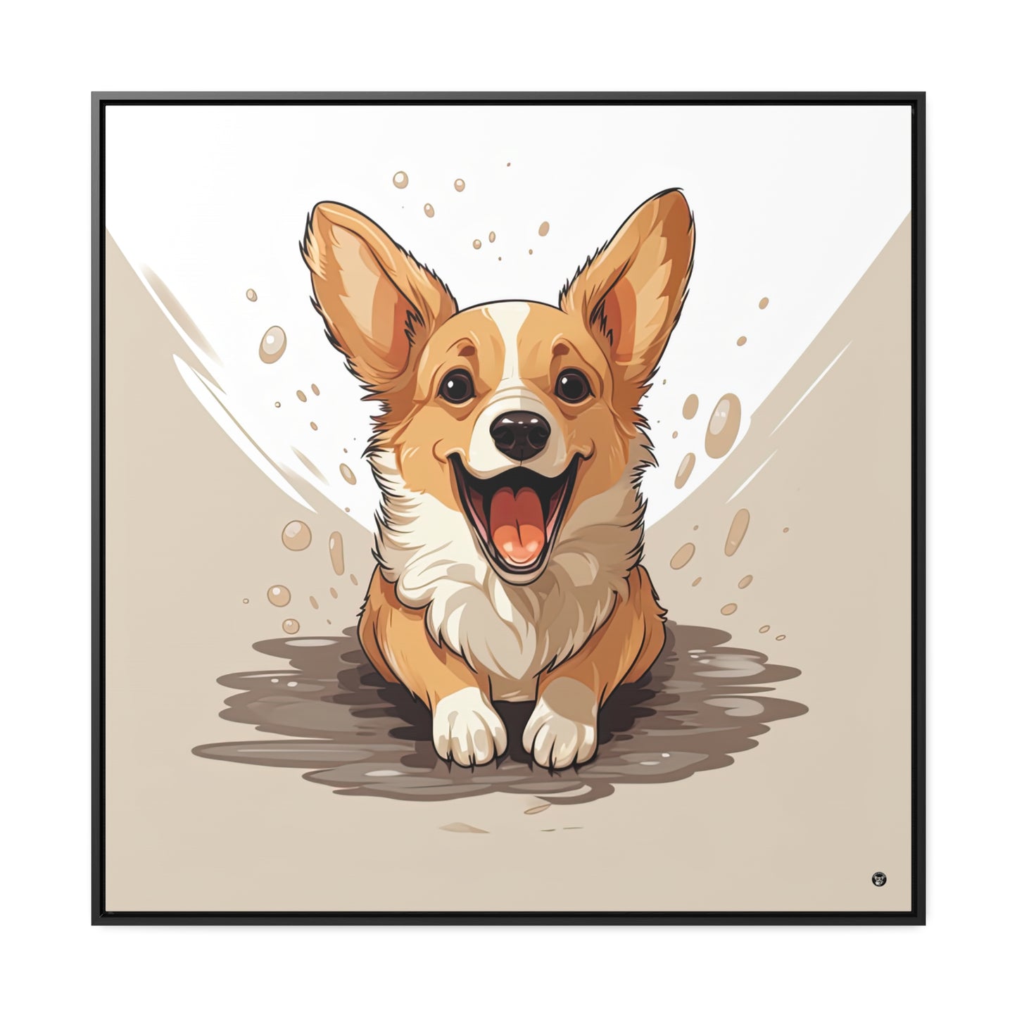 Corgi Cuteness - Framed on Canvas