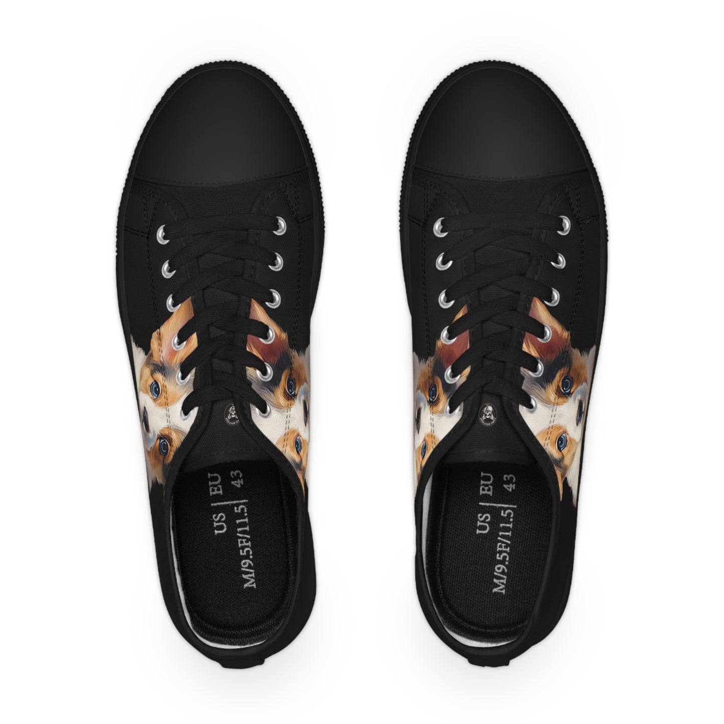 Puppy Portrait - Men's Low Top Sneakers