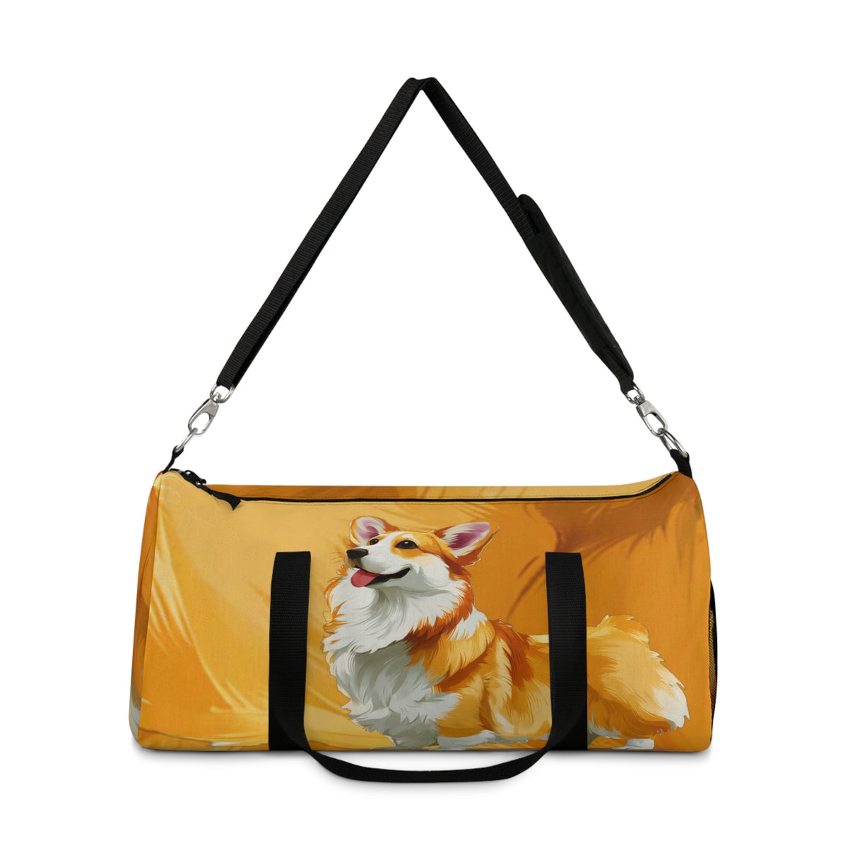 Classic Queen's Corgi Painting Duffel Bag - Fun Artistic Corgi Travel Gym Bag
