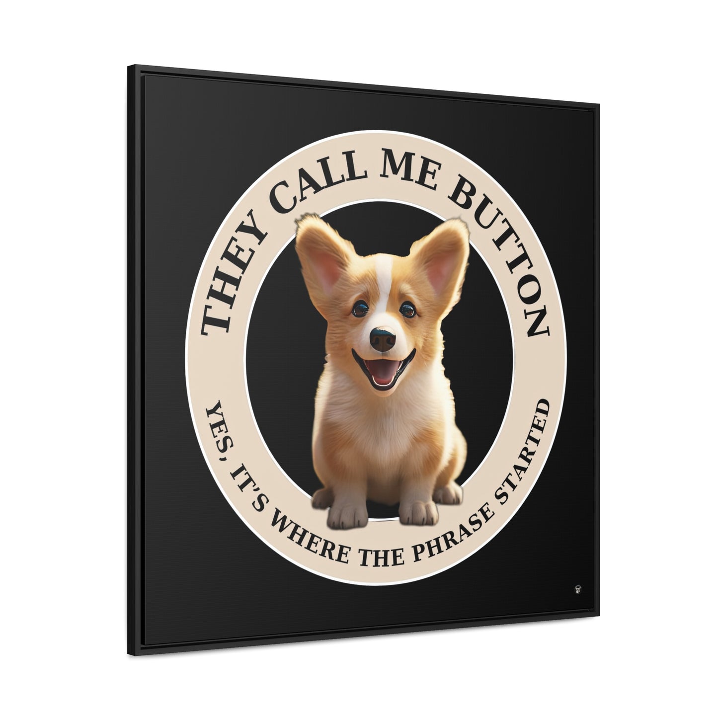 Cute as a Button - Framed on Canvas