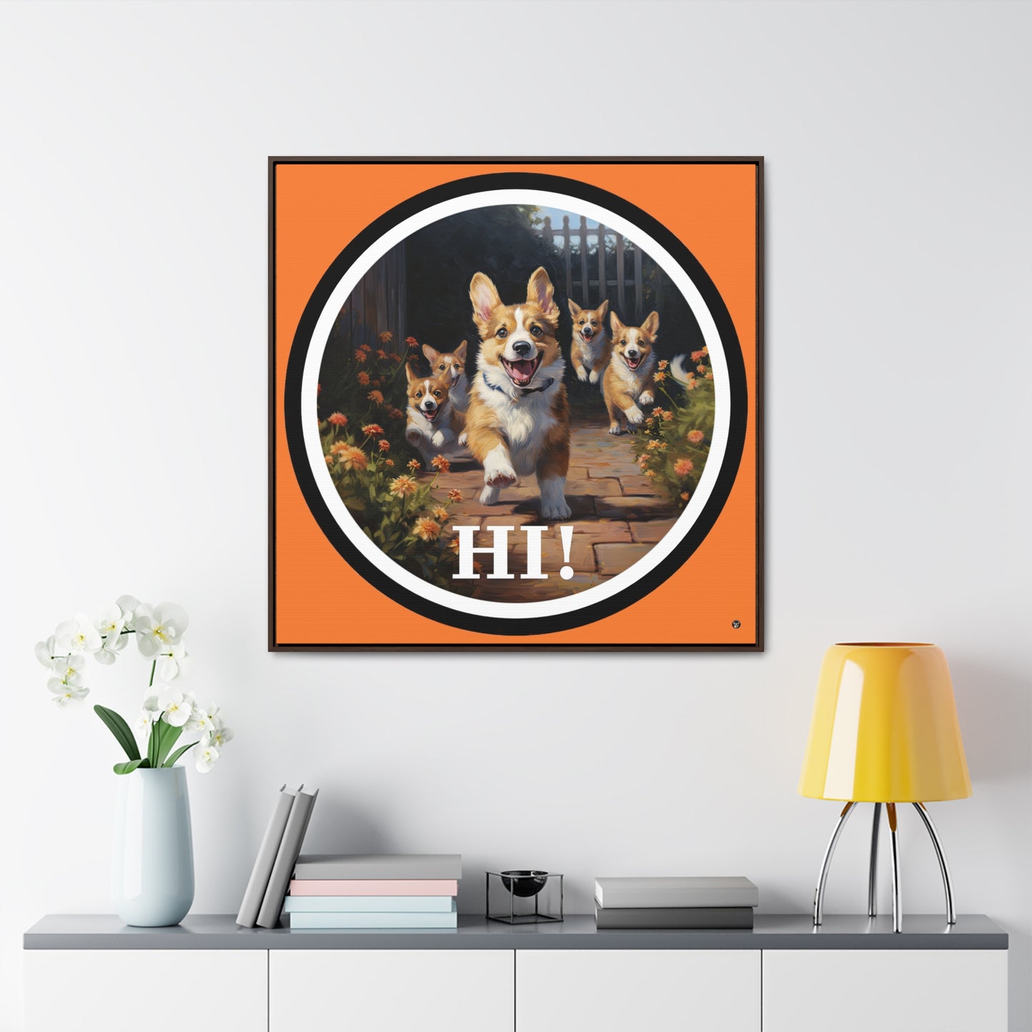 Hi! - Framed on Canvas