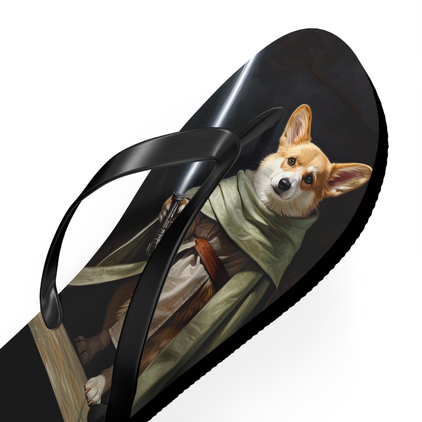 Jedi Corgi Flip-Flops