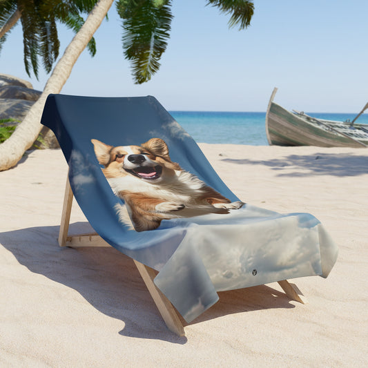 Super Corgi - Beach Towel