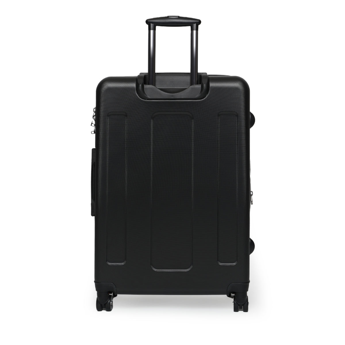 Christmas Corgi Sitting On Santa's Lap Suitcases — Holiday Luggage with Festive Candy-Cane Design