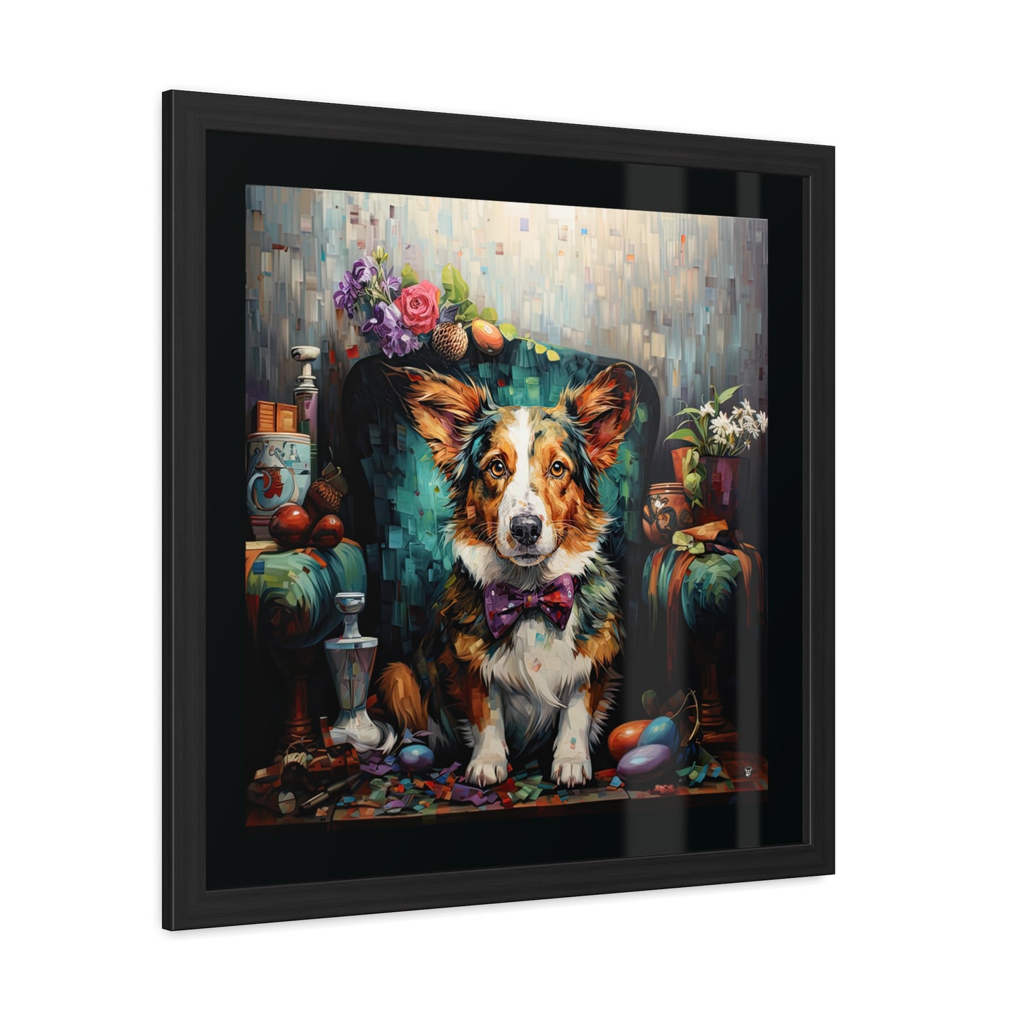 Impression encadrée de Corgi élégant