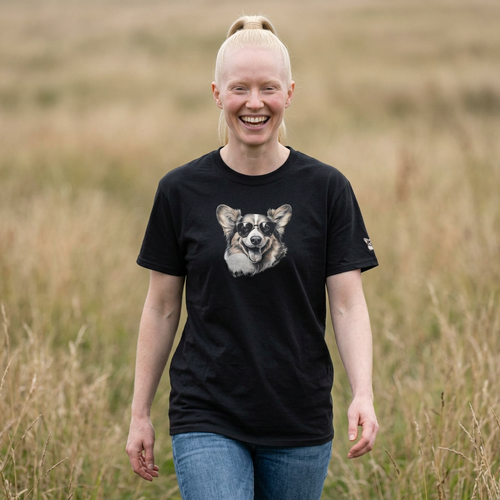 Corgi Cool Custom Tee – Artistic T-Shirt with Hipster Corgi Sporting Shades