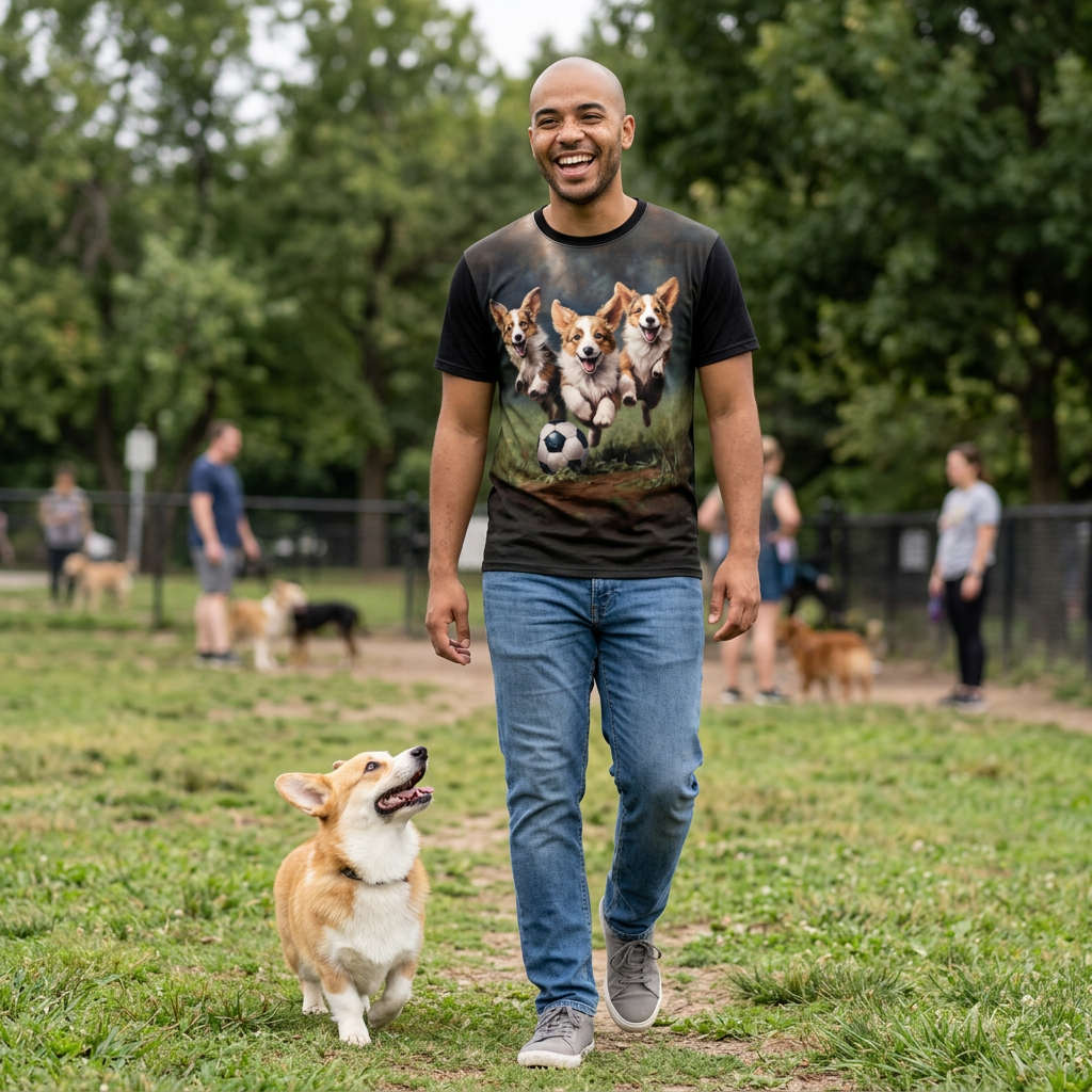 T-shirt Corgi Pitch Bold