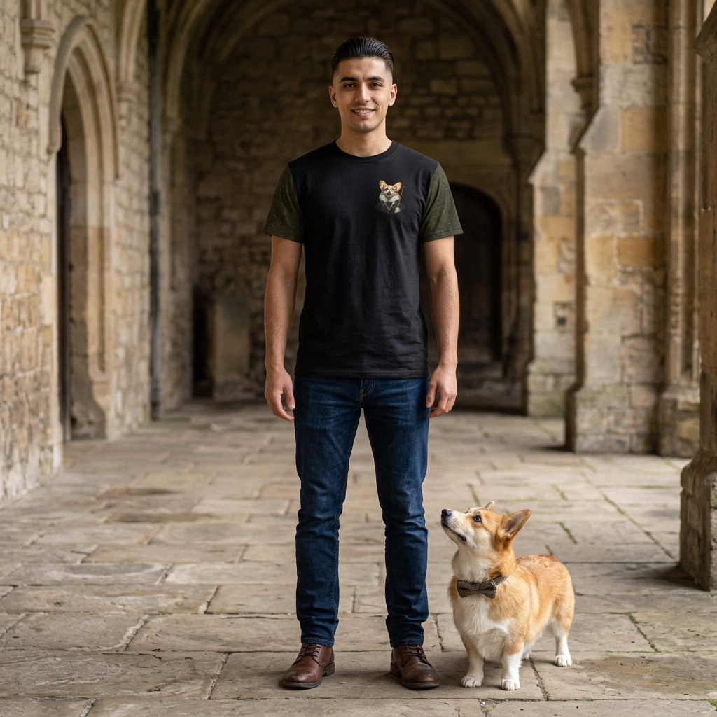 T-shirt Corgi Potter audacieux